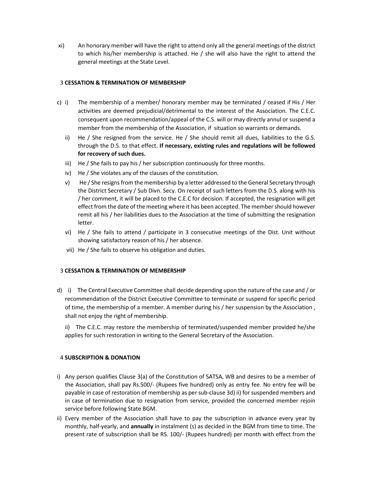 SATSA Constitution Page 3