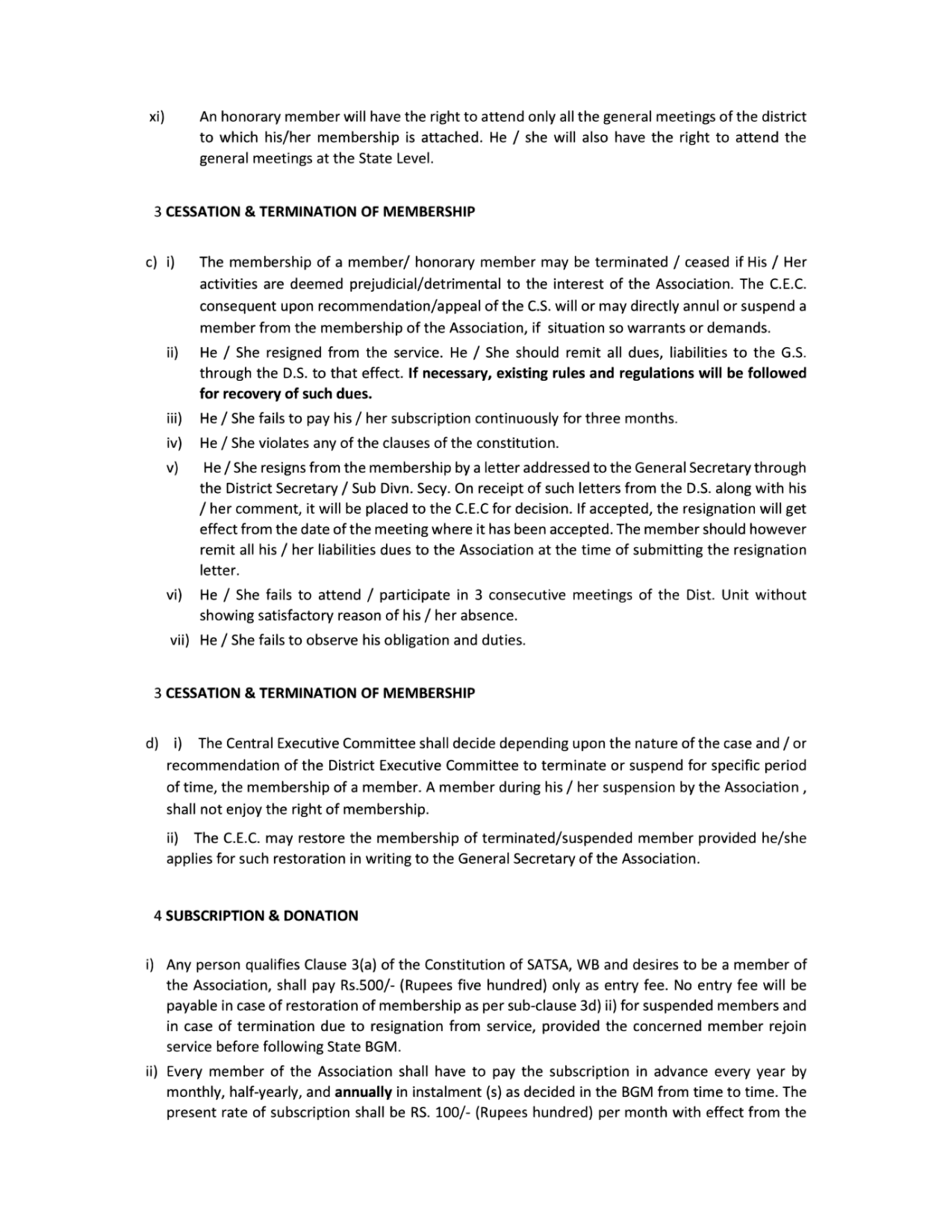 SATSA Constitution Page 3